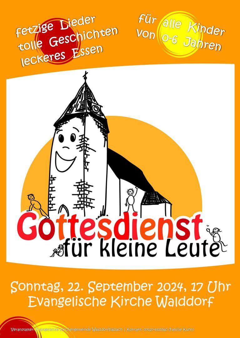 Gottesdienst für kleine Leute am 22. September